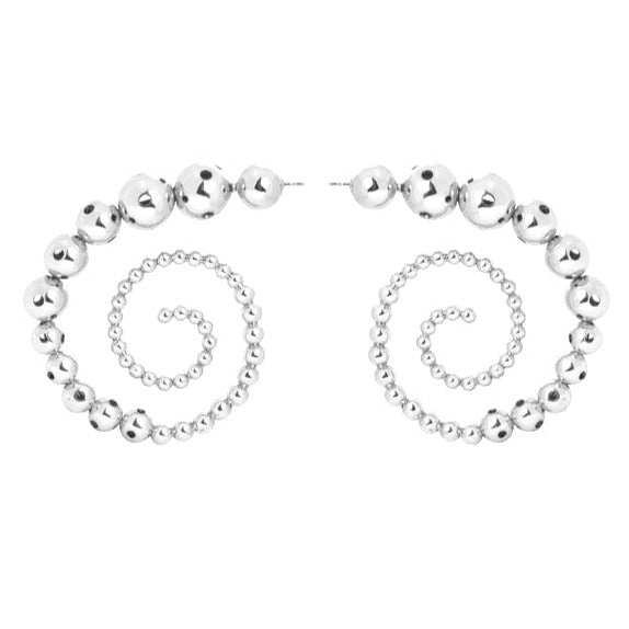 JORDAN HOOPS SMALL SILVER