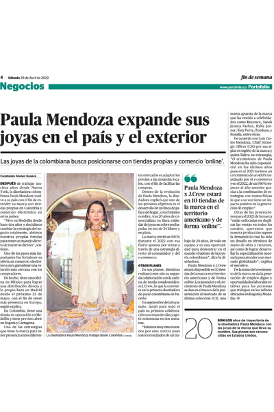 ARTICLE ABOUT PAULA MENDOZA