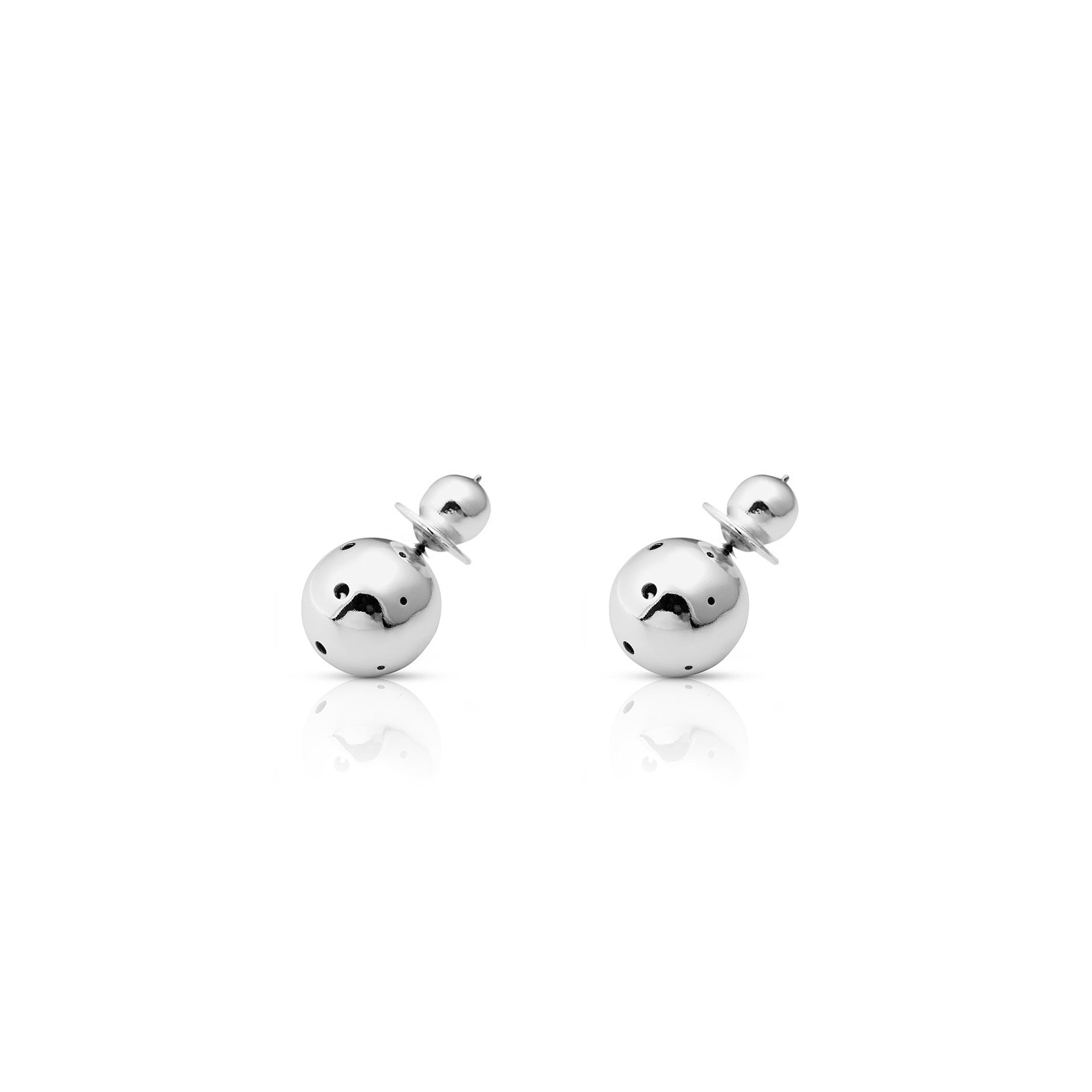 SMALL SPHERE EARRINGS SILVER