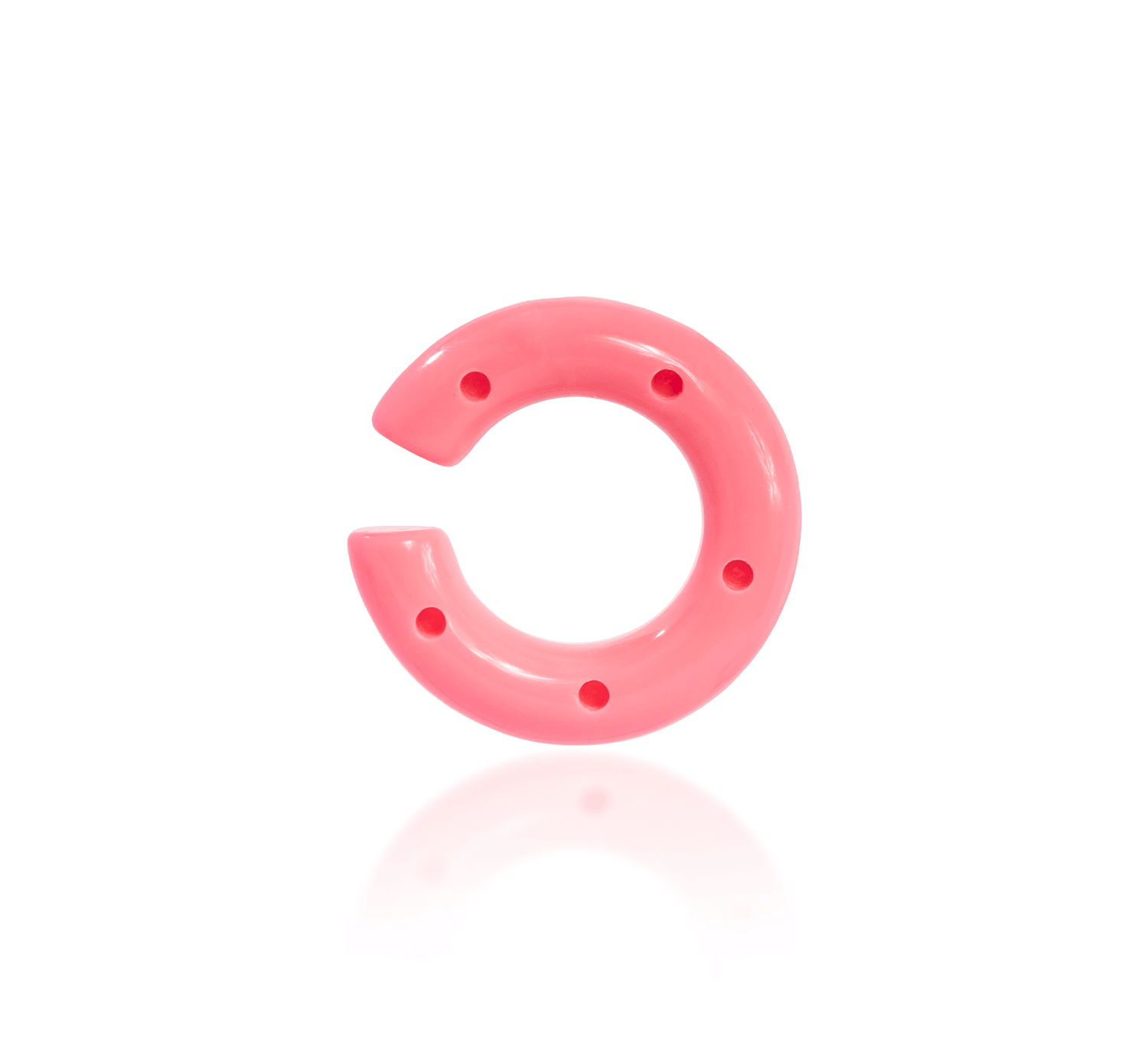 BIG MOON EARCUFF RESINE PINK