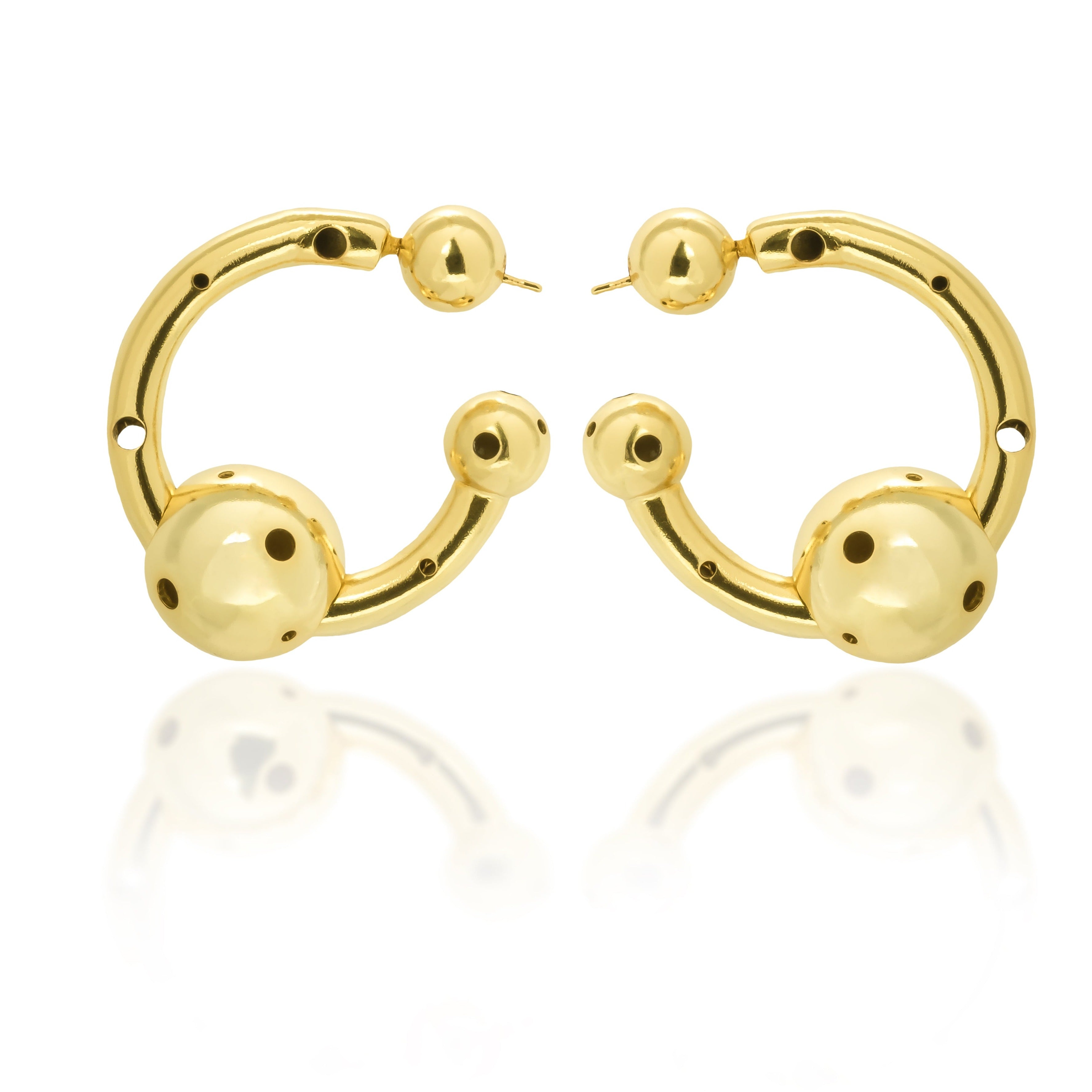 SMALL BUBBLE TUBE HOOPS / NECKLACE