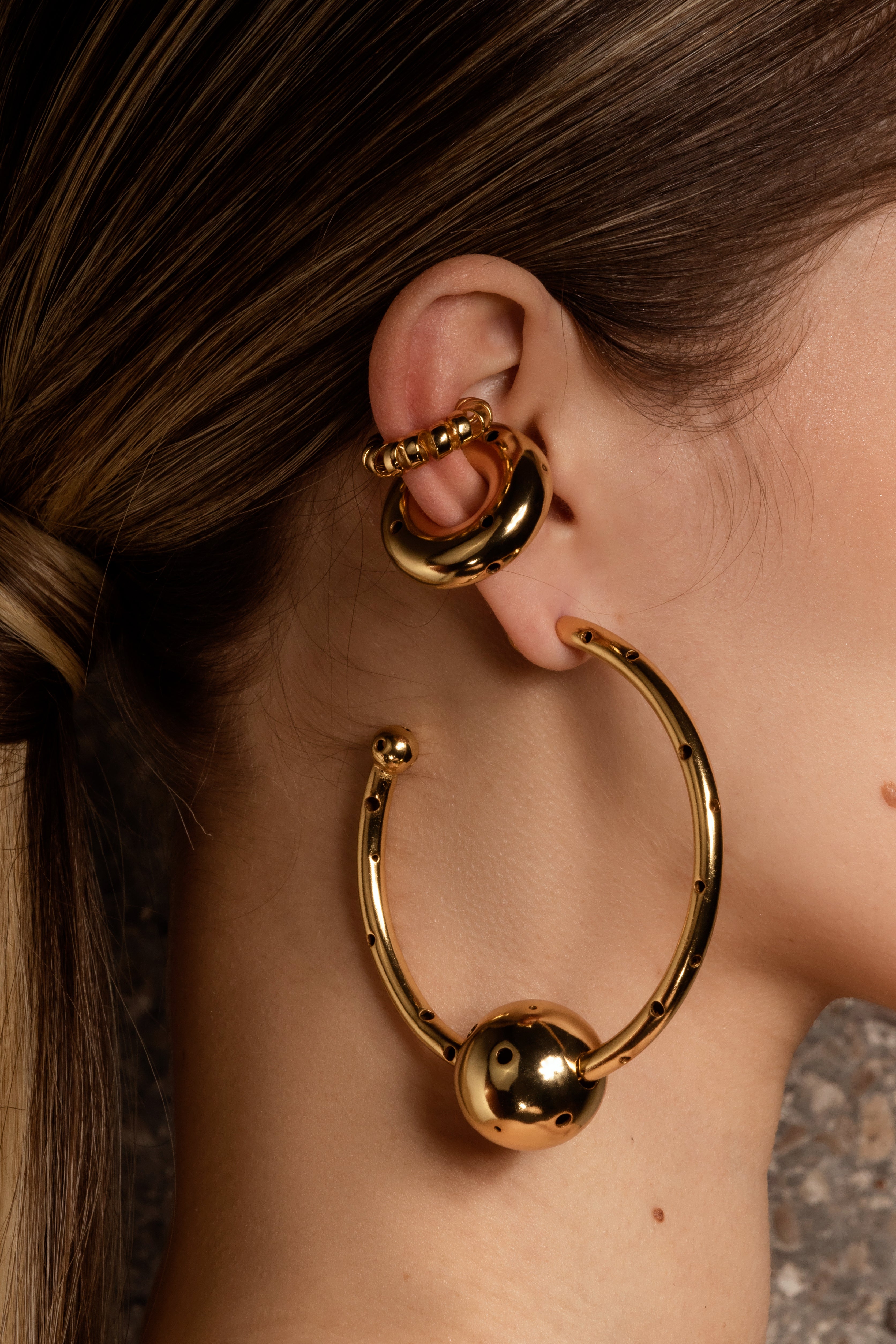 BIG BUBBLE TUBE HOOPS / NECKLACE