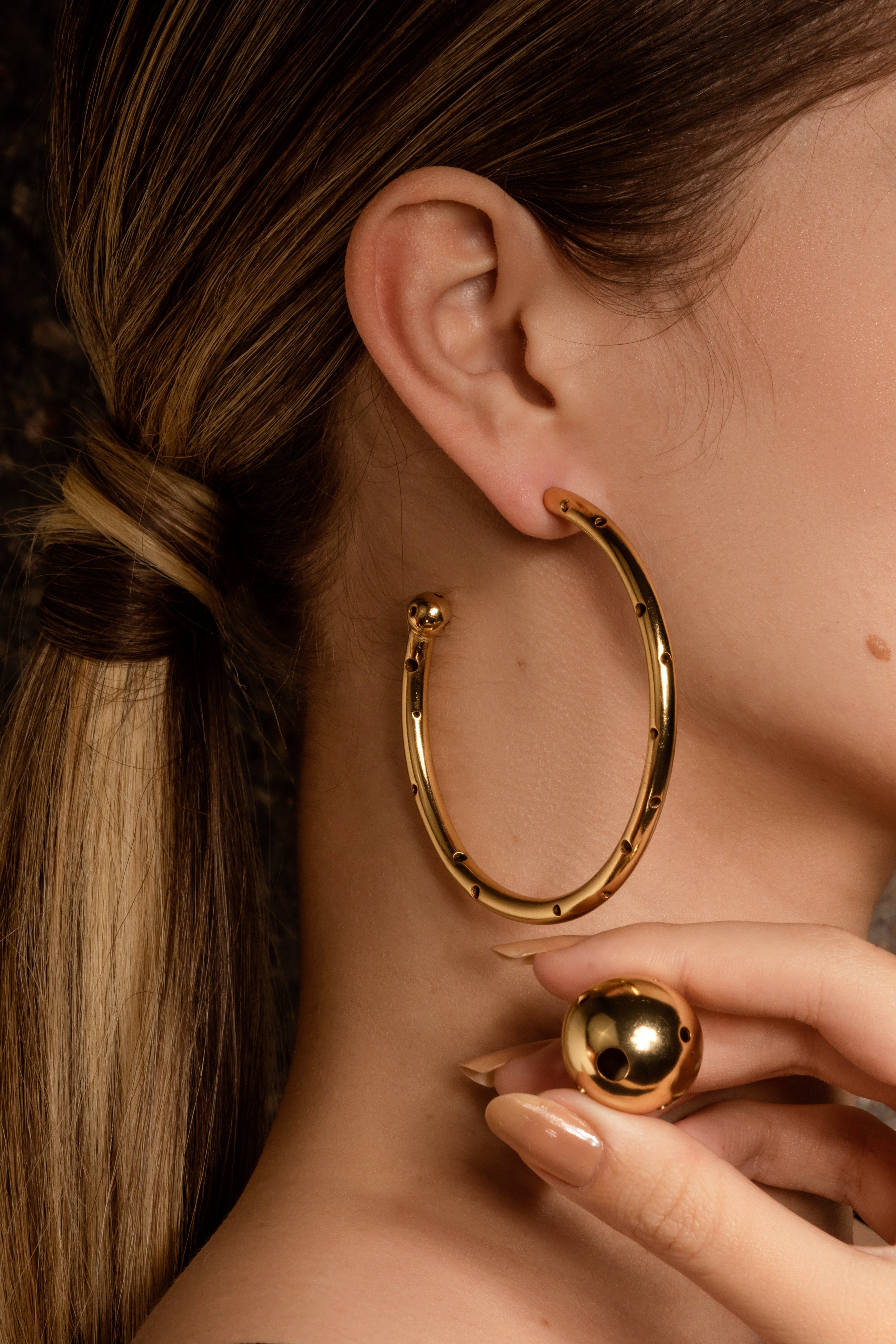 BIG BUBBLE TUBE HOOPS / NECKLACE