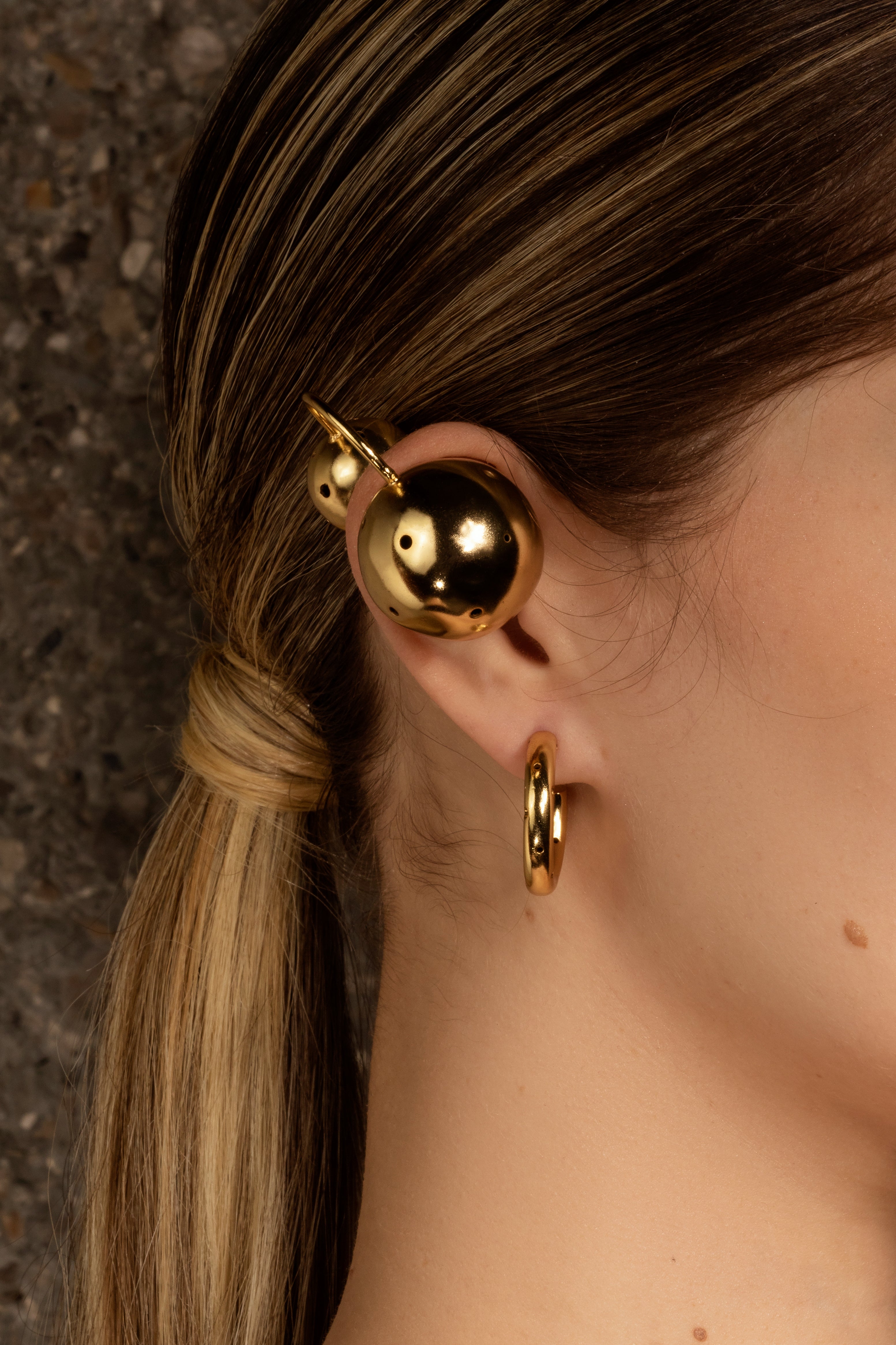 BIG BUBBLE RING & EARCUFF