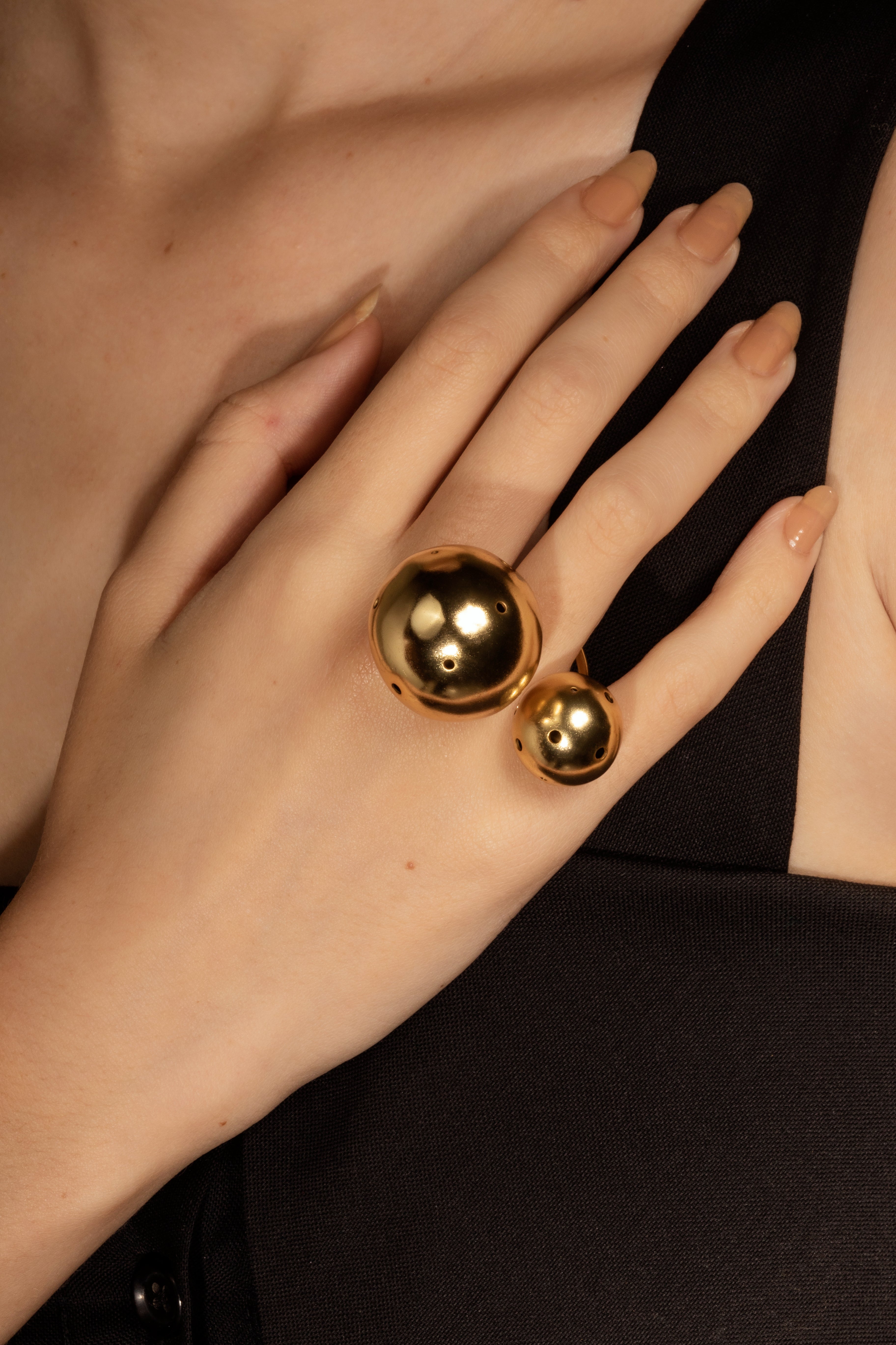 BIG BUBBLE RING & EARCUFF