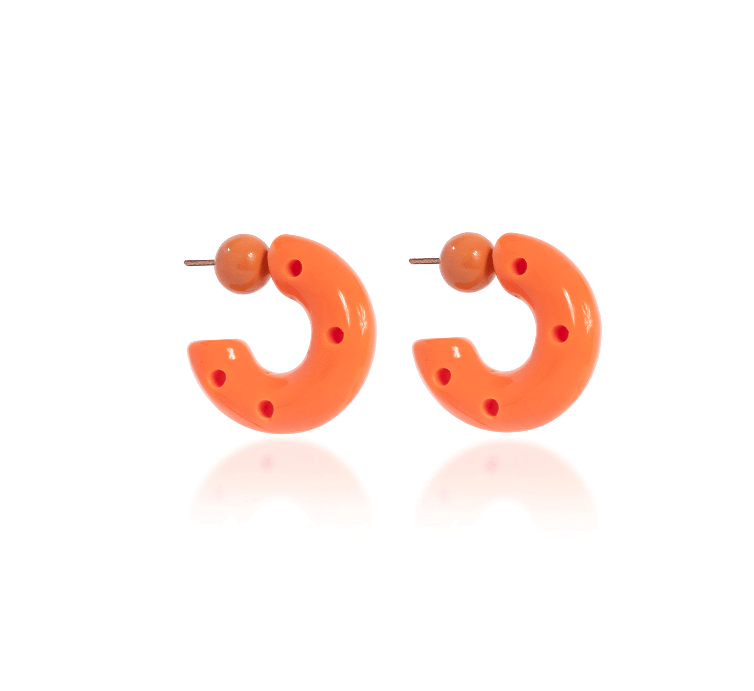 MEDIUM HOOPS RESINE ORANGE