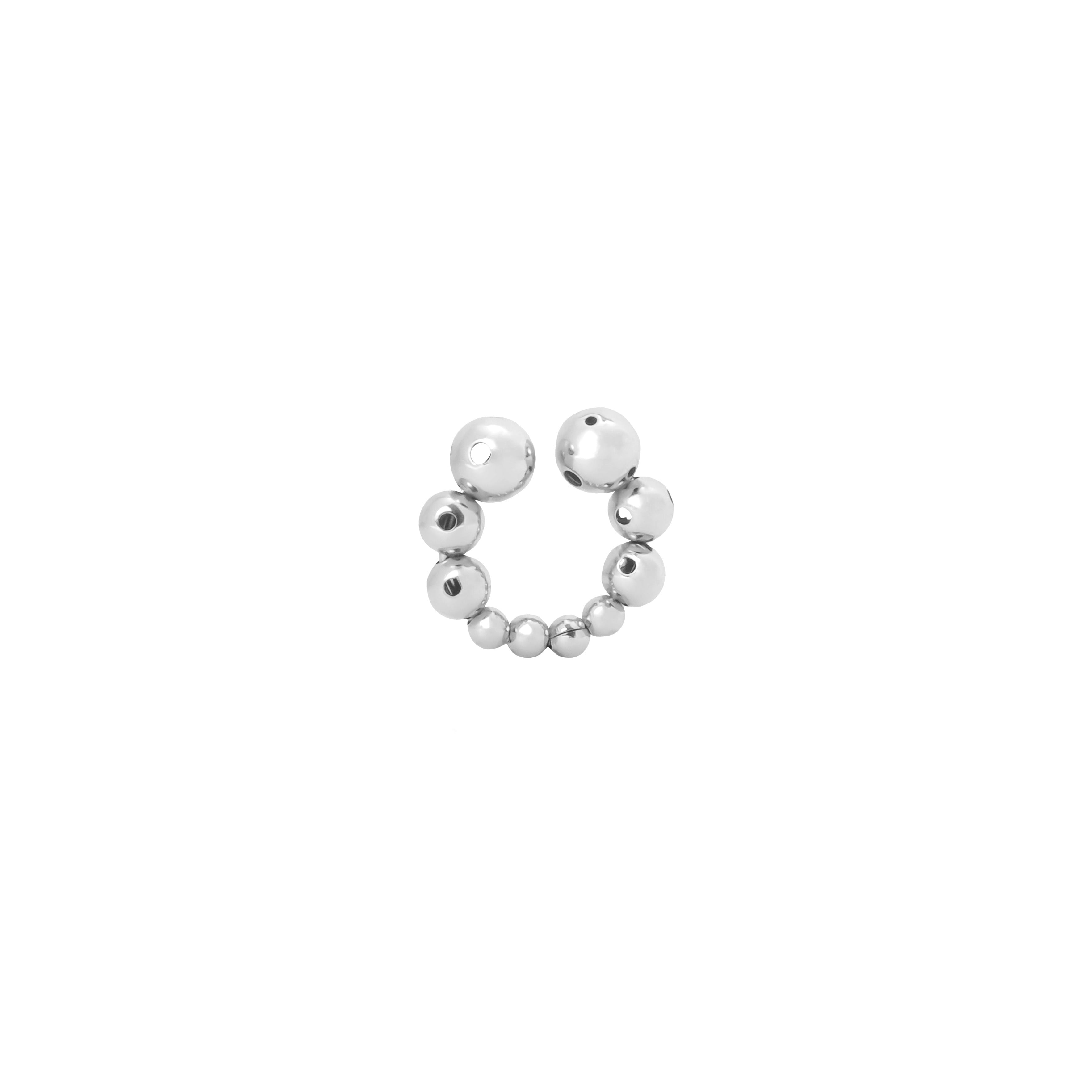 MEDIUM BUBBLE EARCUFF SILVER