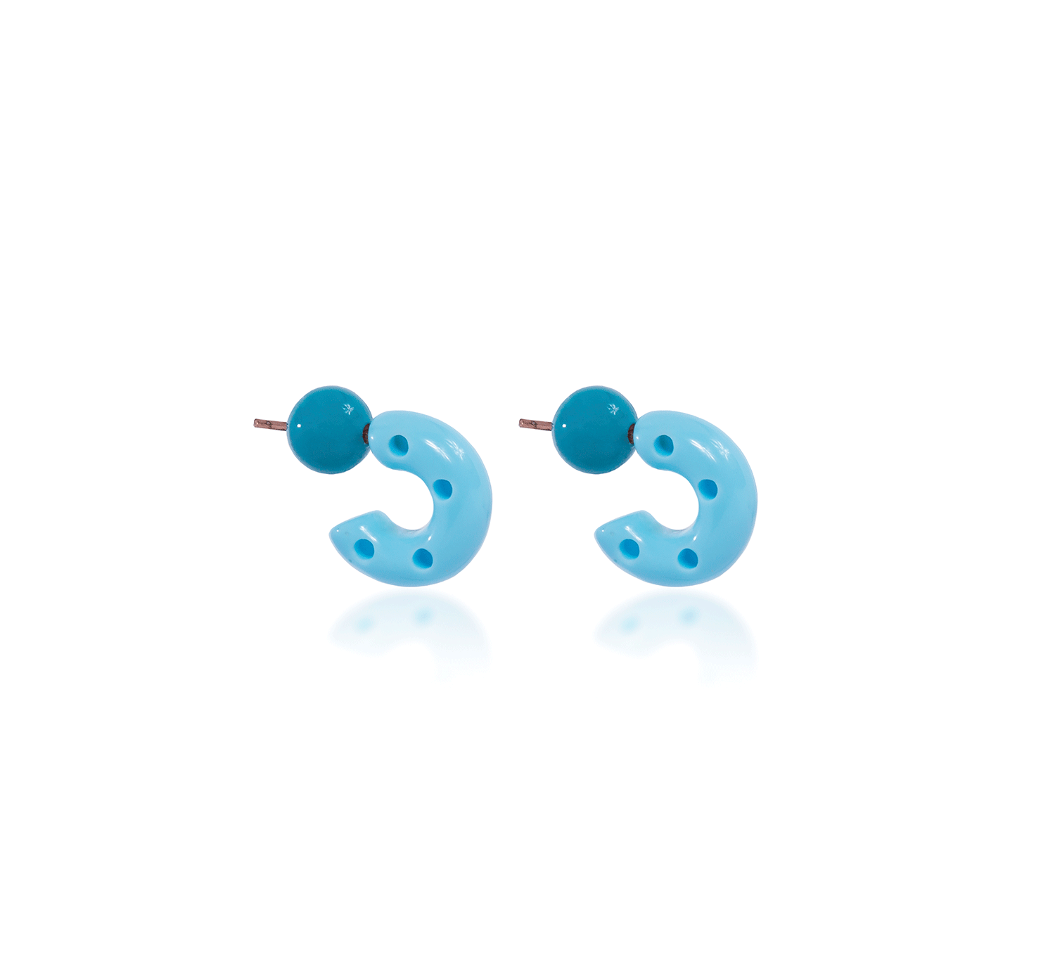 MINI HOOPS RESINE BLUE