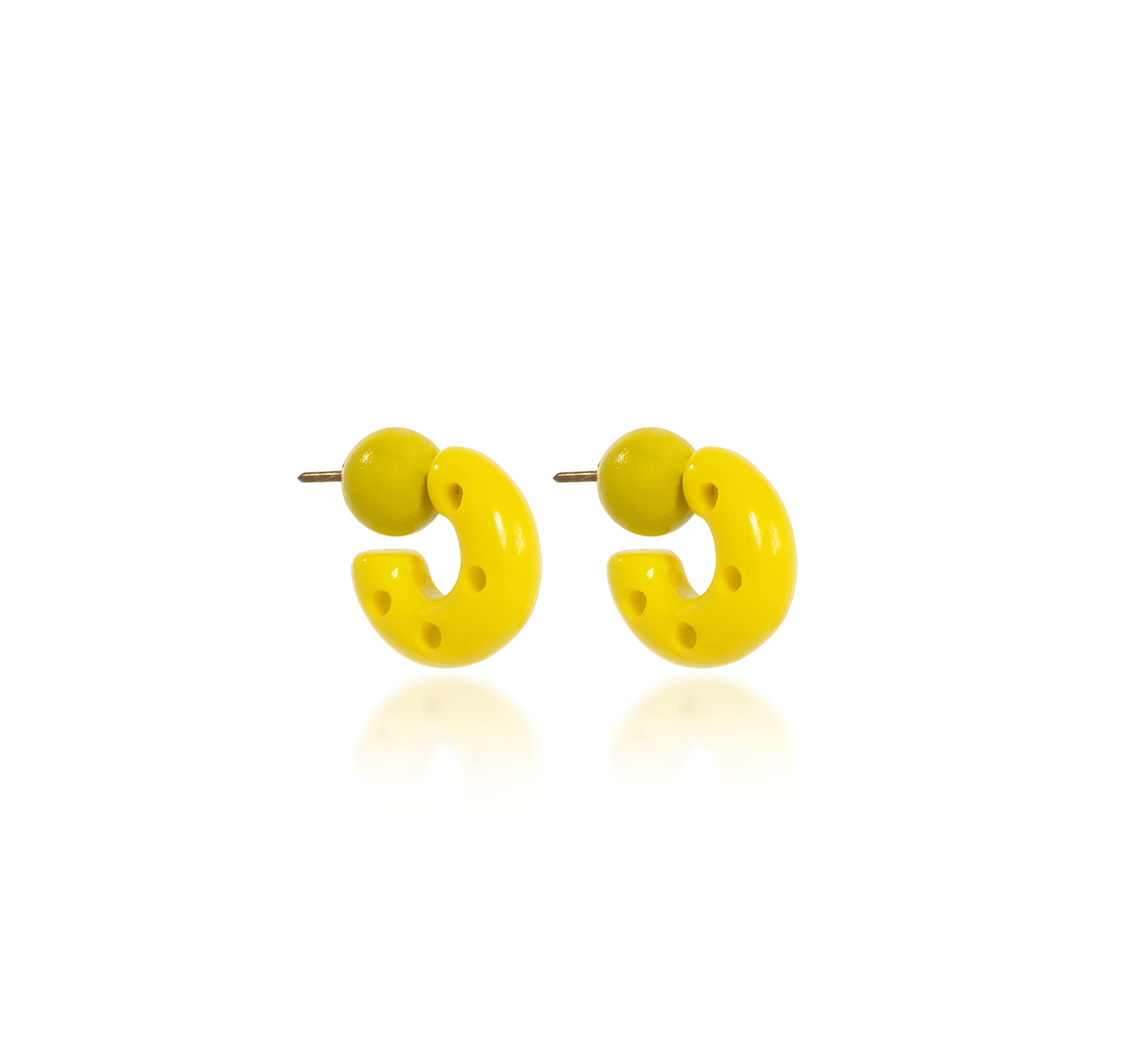 MINI HOOPS RESINE YELLOW