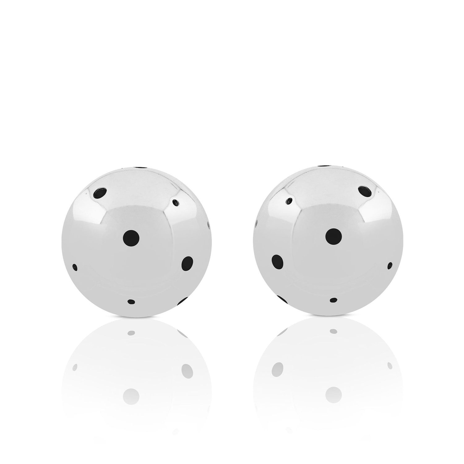 BOLD BIG BALL EARRINGS SILVER