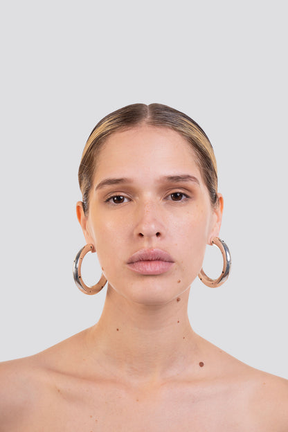 BOLD LARGE HOOPS SILVER