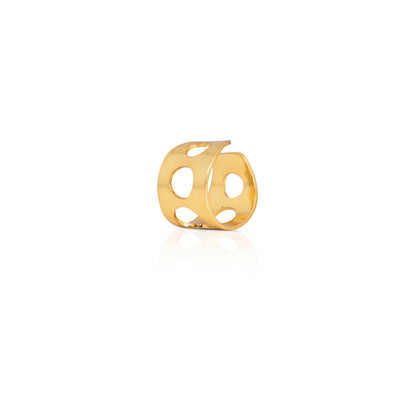 HOLE MEDIUM  RING AND EAR CUFF