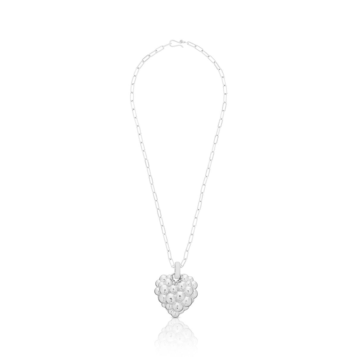 LOVE NECKLACE - LARGE SILVER