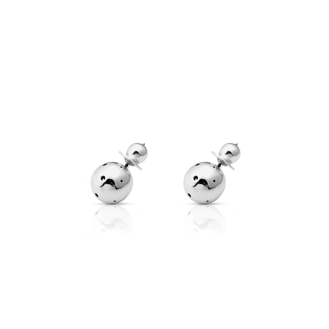 SMALL SPHERE EARRINGS SILVER