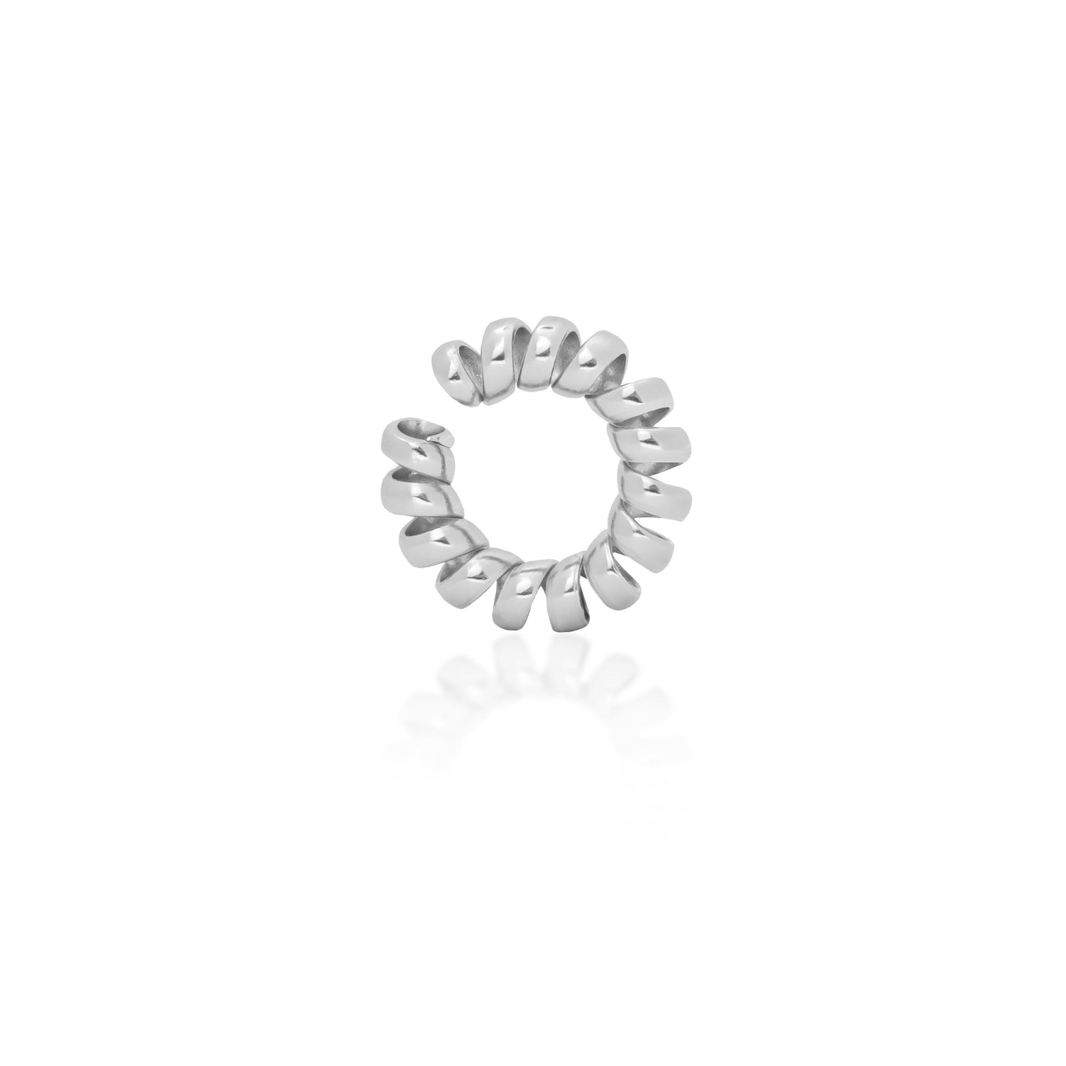 MEDIUM SPIRAL EARCUFF SILVER