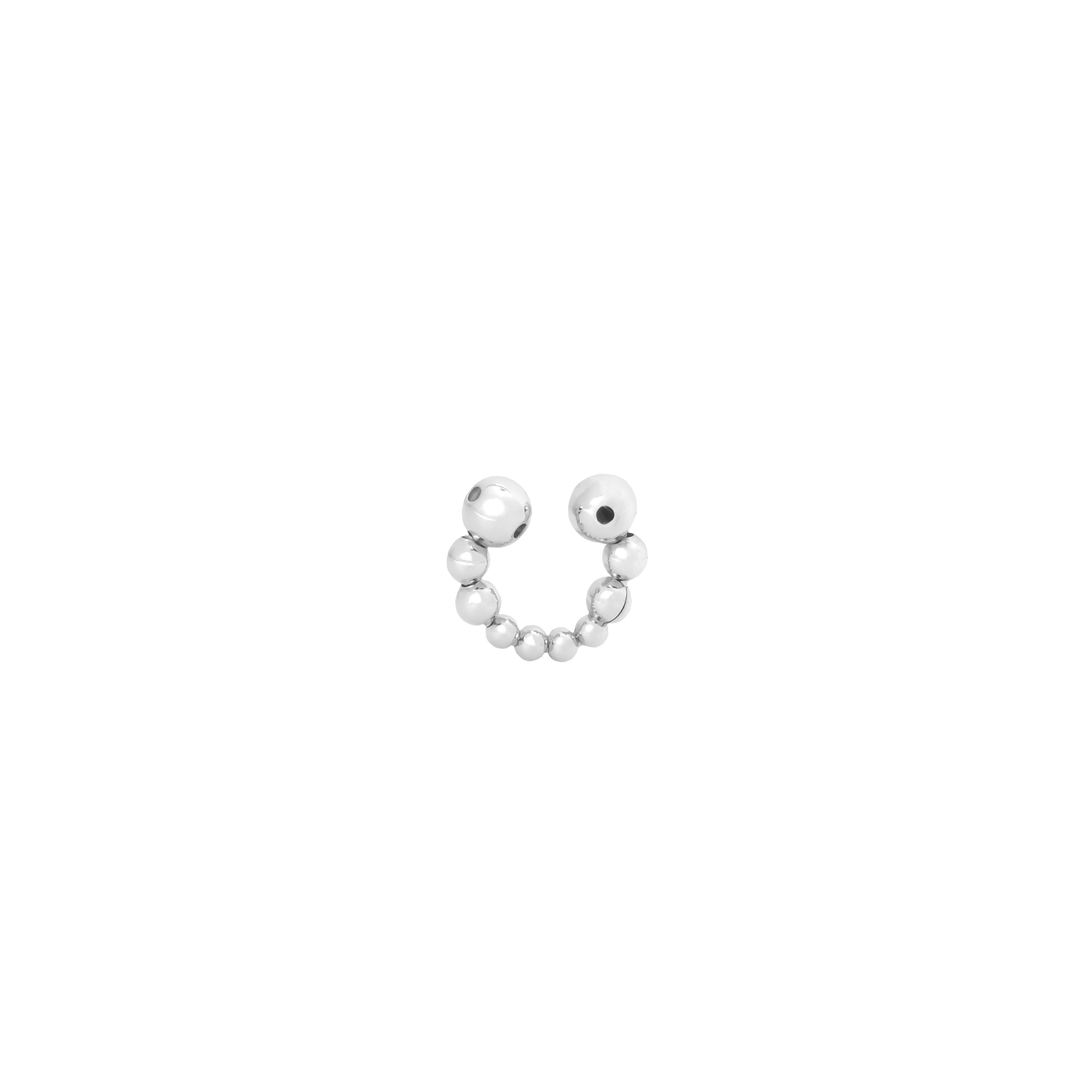 SMALL BUBBLE EARCUFF SILVER