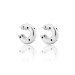 MEDIUM HOOPS EARRINGS SILVER